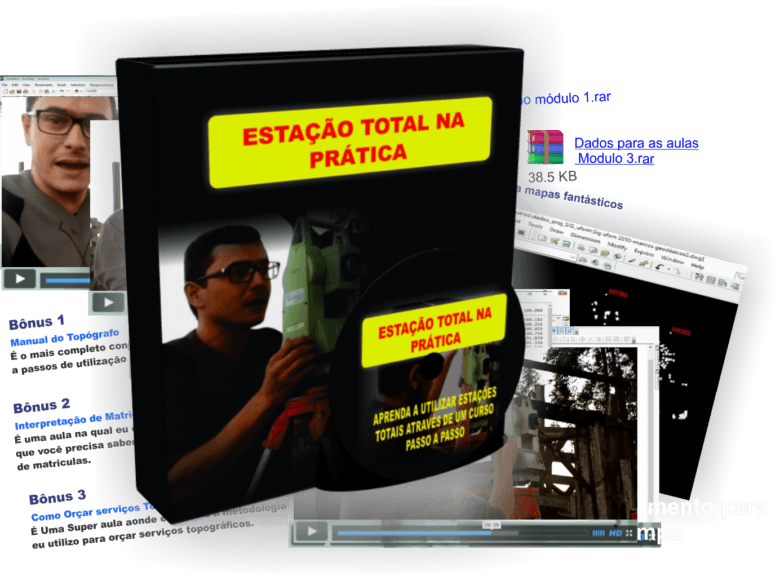 curso estação total na prática