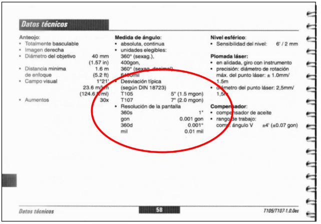 estação total e teodolito - Precisão do teodolito leica
