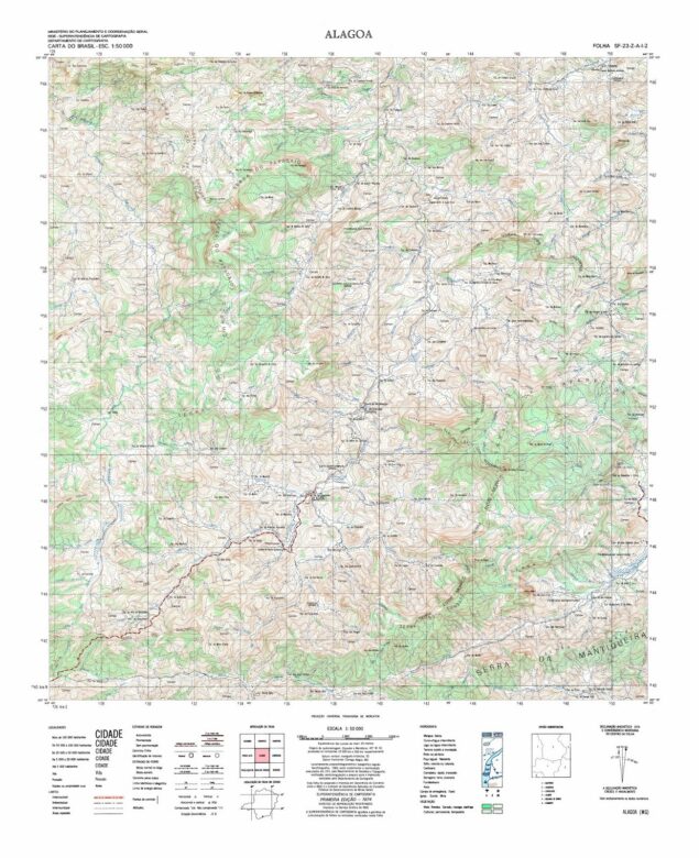 carta topográfica - produtos cartográficos