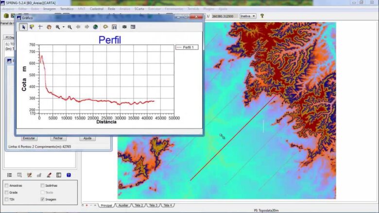 exemplo de perfil do terreno