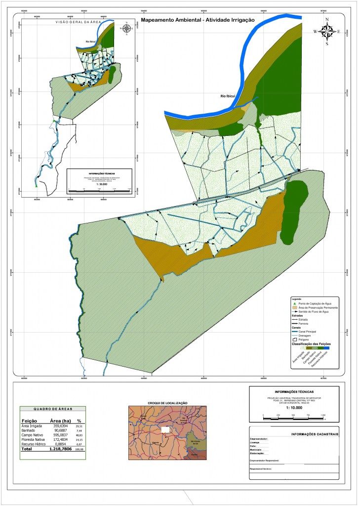 mapa ambiental - irigação