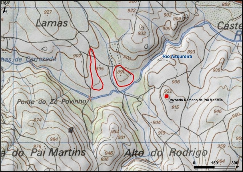 Fragmento de uma carta topográfica