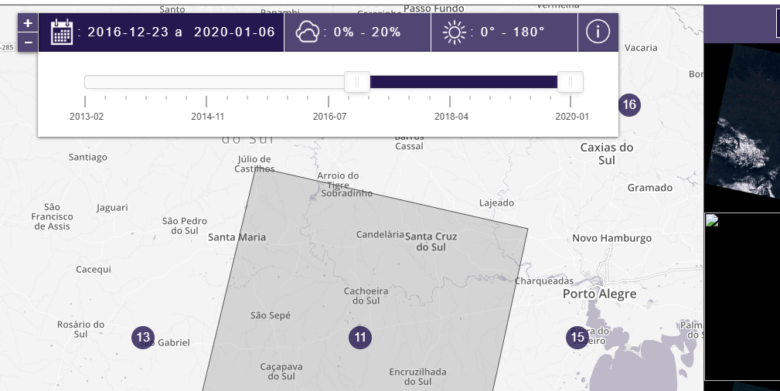 download imagens landsat Libra - selecionando o período