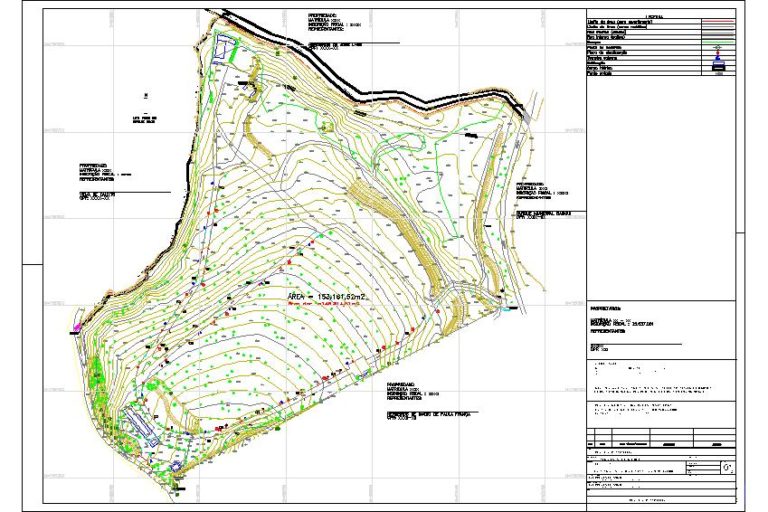 planta planialtimétrica cadastral