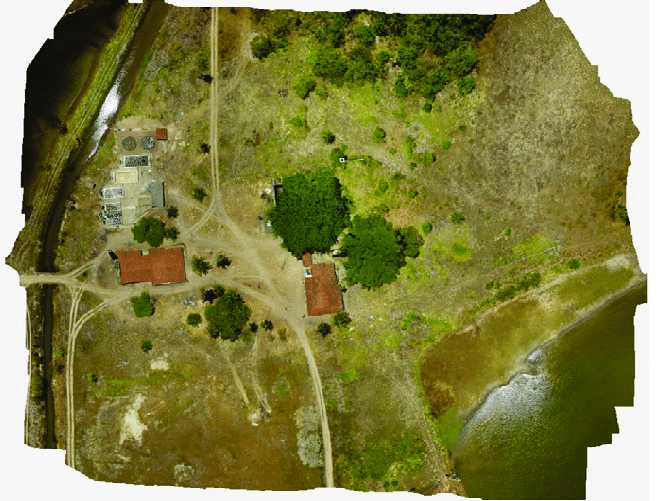 ortomosaico na topografia com drone
