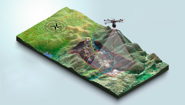 Levantamento topográfico expedito na topografia com drones