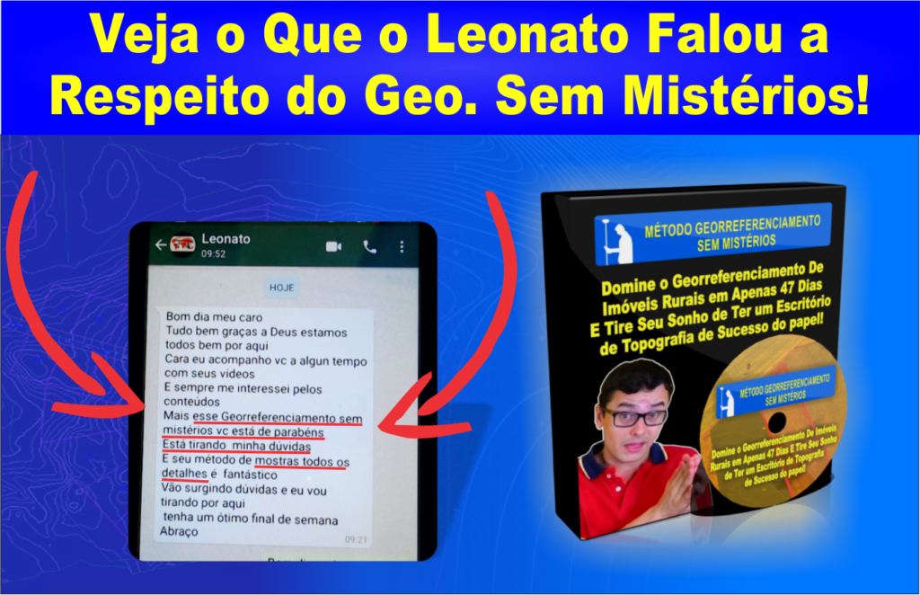 depoimento Leonato - Aluno do treinamento georreferenciamento sem mistérios