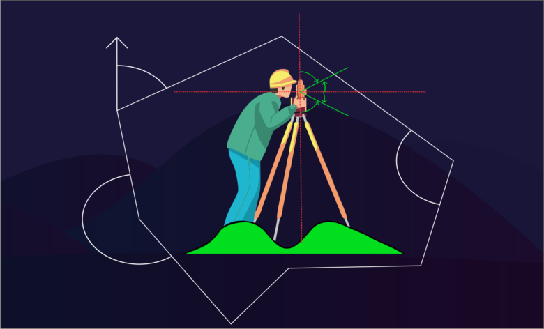 leitura angular no levantamento topográfico por caminhamento