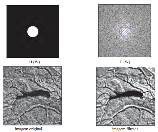 transformada Fourier Discreta com uso do filtro passa baixa circular