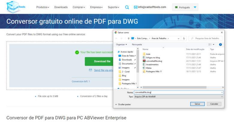 converter pdf para dwg online - fazer o download