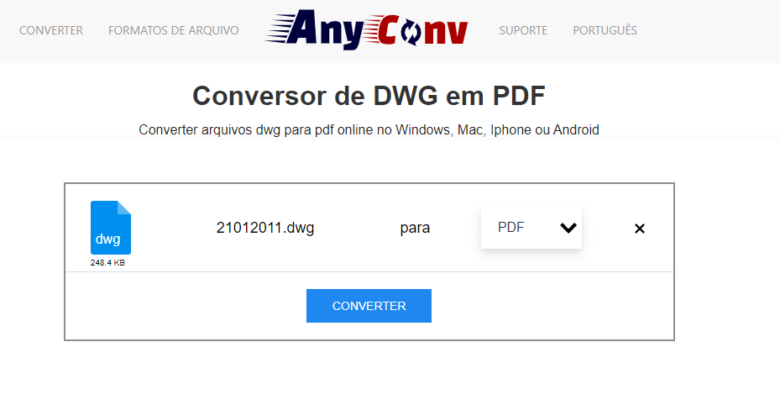converter dwg para pdf online - conversão dos dados