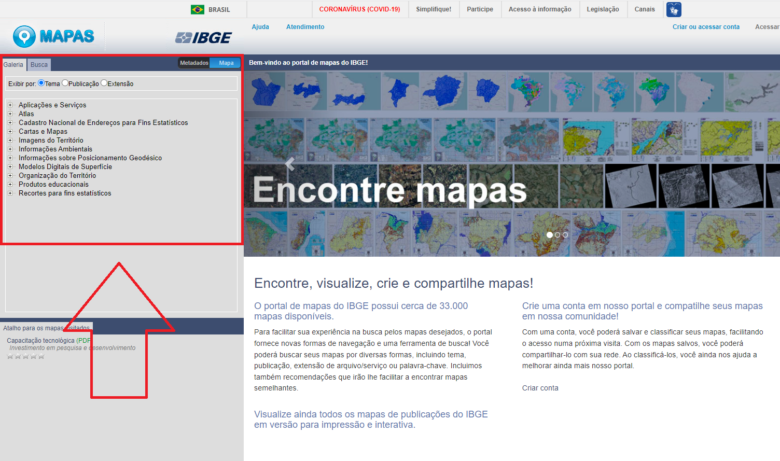 portal de mapas do IBGE