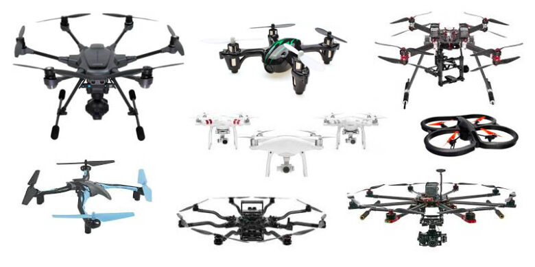 Uso de drones na agricultura - Tipos existentes de drone multirotor