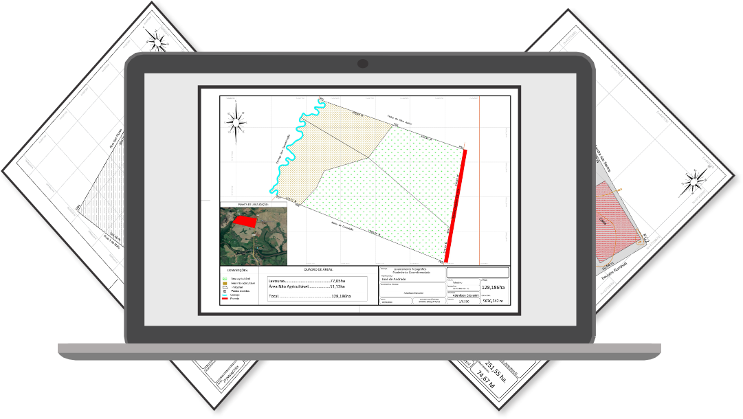 Curso AutoCAD topografia - planta topográfica
