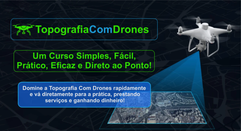 cursos agrimensura - curso de topografia com drone
