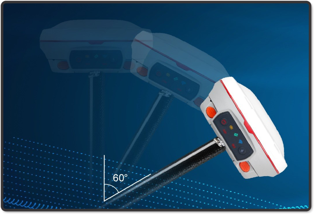 receptor rtk topografia com tilt de 60 graus - comnav t30