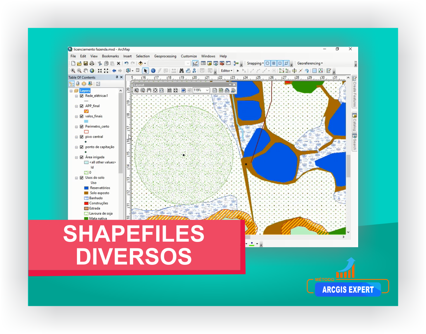 shapefiles diversos - curso arcgis