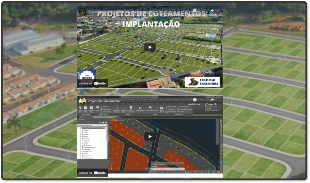 amostra de degustação do curso civil 3d loteamento