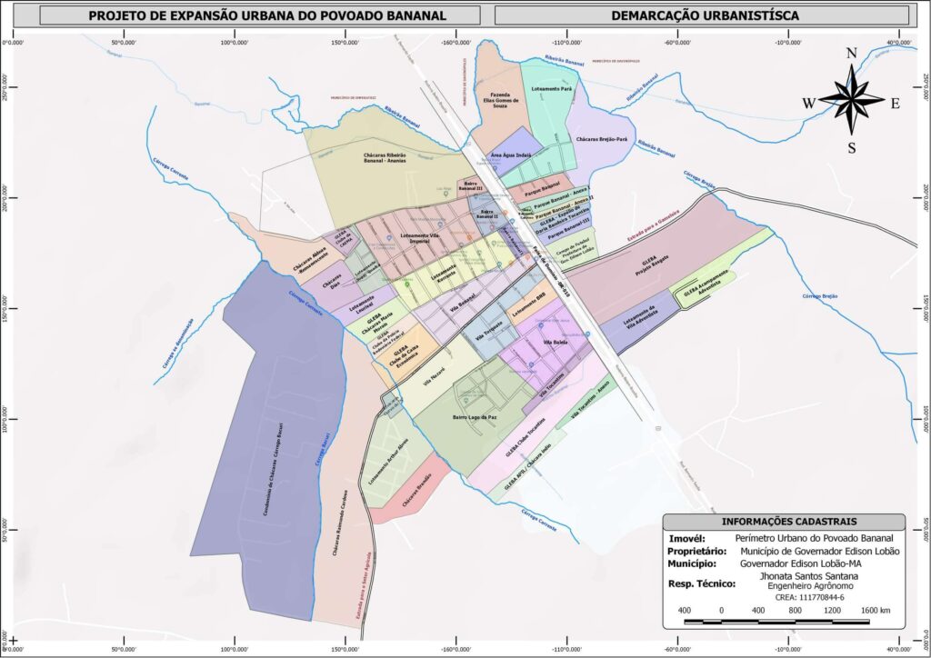 mapa de localização - demarcação urbanística no QGIS