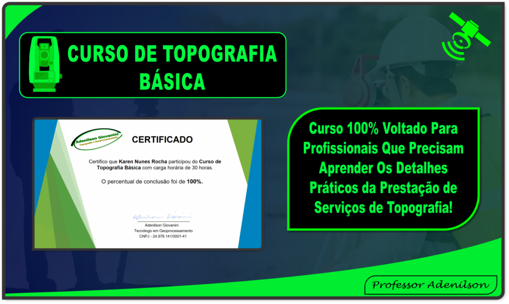 certificado - curso de topografia online com certificado