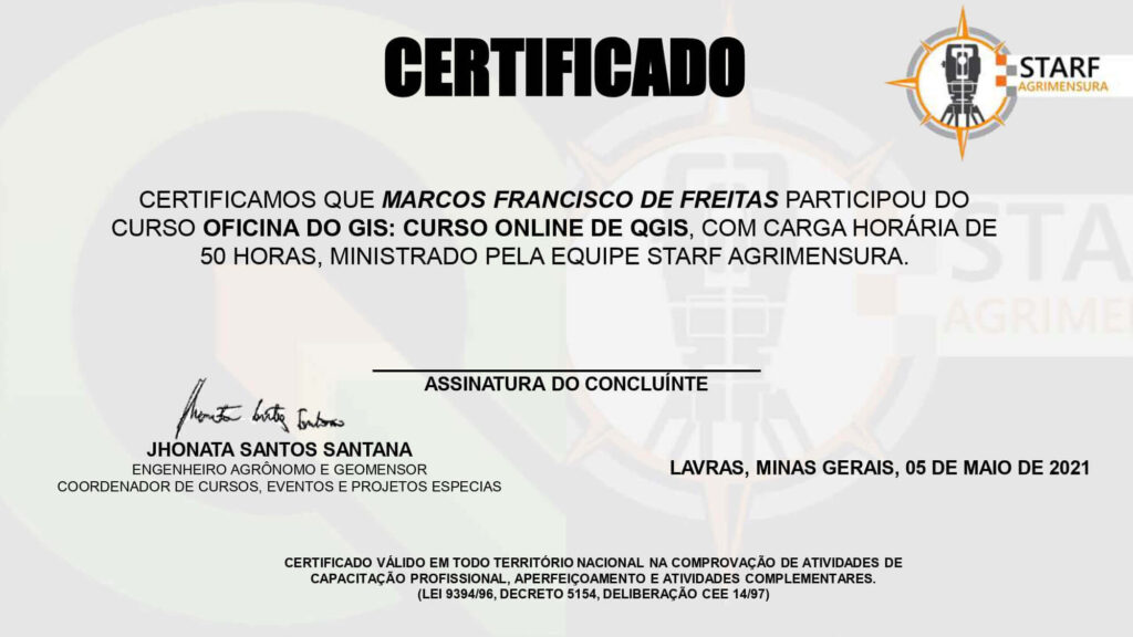 Curso QGIS - certificado