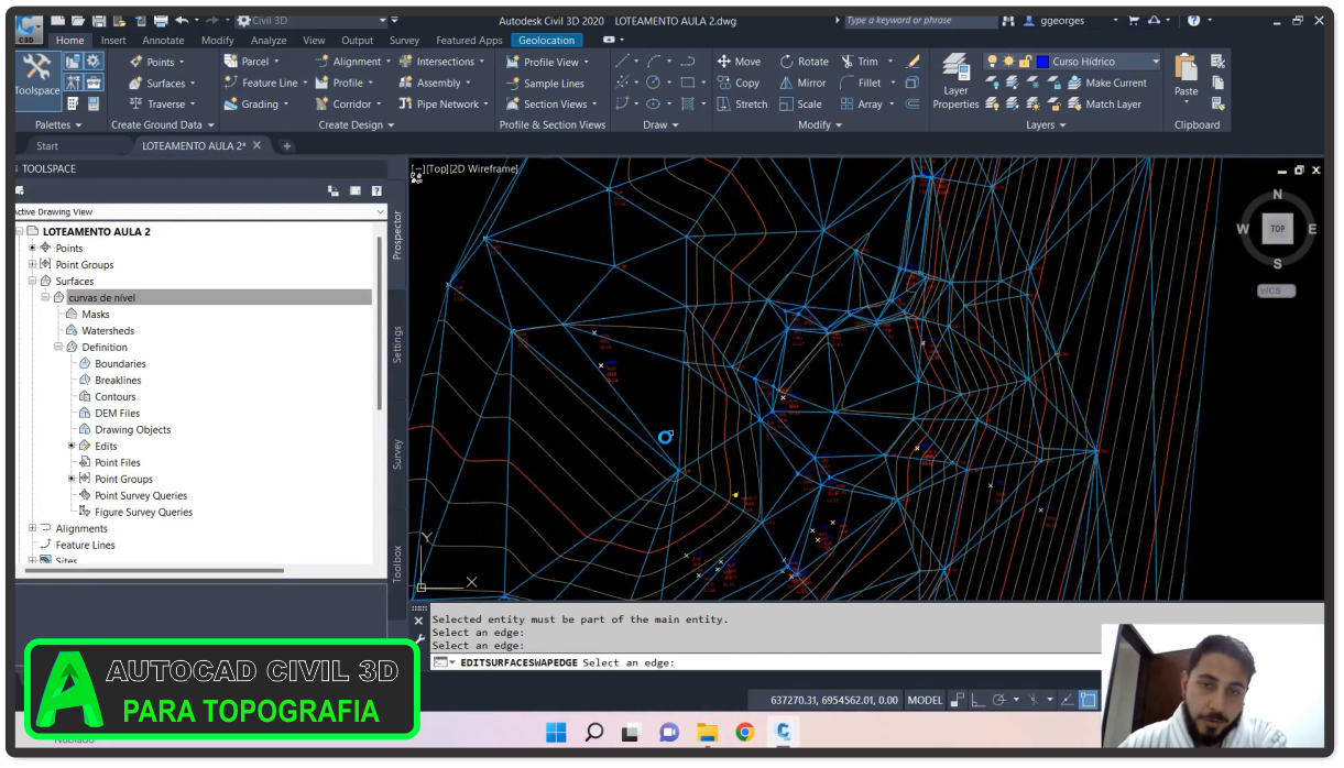 Curso de topografia no civil 3D